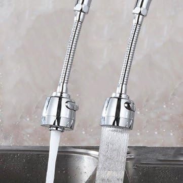 YASHUS Rotate Device External Nozzle Filter Sprinkler Extension Tap Faucet, Silver