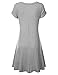 J.TOMSON Women¡¯s Short Sleeve V-Neck Flared Dress HEATHERGREY 2XL