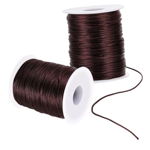 ERINGOGO Knitting Crocheting Thread Chunky Braided Yarn Beige Upholstery Thread 100m/spool for DIY