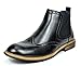 BRUNO MARC NEW YORK Bruno Marc Men's Bergen-05 Black Leather Lined Chelsea Dress Ankle Boots Size 9 M US