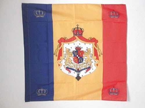 Royal Standard of Romania 1881-1946 Flag 3' x 3' for a pole - Romanian kingdom flags 90 x 90 cm - Banner 3x3 ft with hole - AZ FLAG