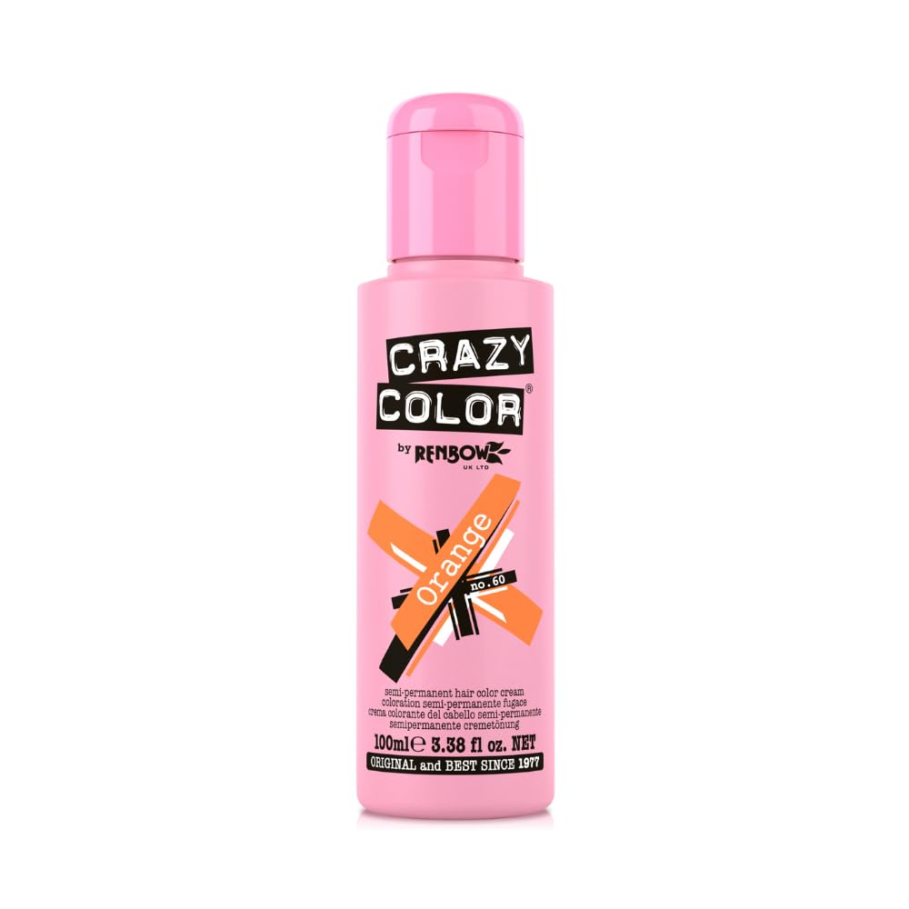Renbow Crazy Color Semi Permanent Hair Color Cream Orange No.60 100ml