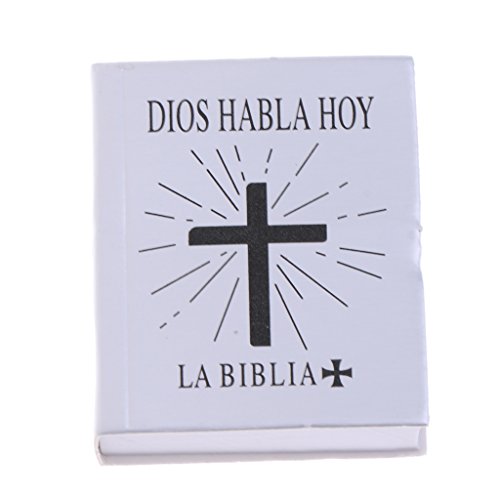 Homyl Mini Silver Christian Holy Bible Model Book Dolls House Miniature 1:6 Scale