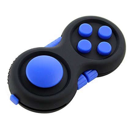 Fidget Pad - Like 8 Function Fidget Cube, Helps Increase Focus and Relieve Stress-blue