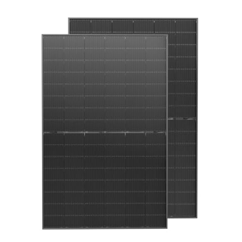 Solakon Solarpanel 450W, Bifazial Glas-Glas N-Type Solarmodul, 40v Monokristalline Solarmodule/Solar Module für Balkonkraftwerk/Solaranlage, 450w Sola