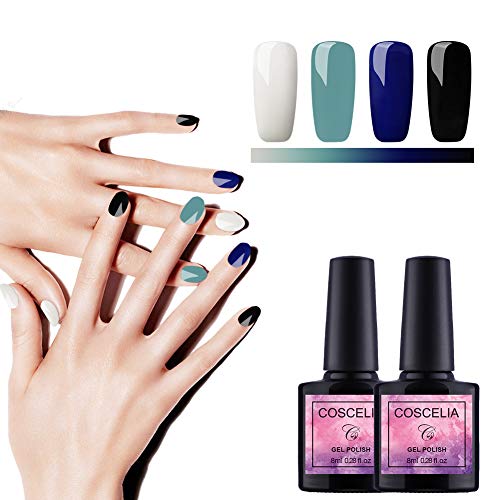 Fashion Zone 10 Color Gel Nail Polish Starter Kit with 36W LED UV Lamp, Base Top Coat Manicure Tools Sets for Home or Professional Salon