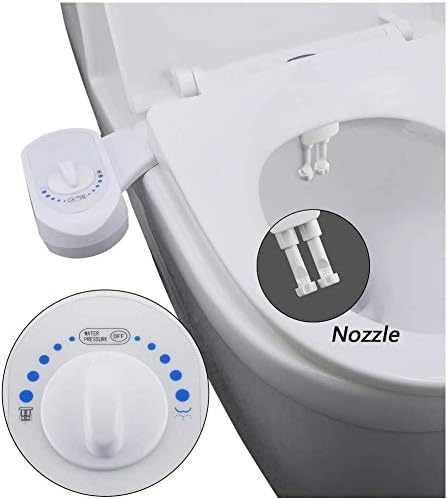 Home Bidet,Fresh Water Spray Mechanical Bidet Toilet Seat Non-Electric Bidet Toilet Attachment for Sanitary and Feminine Wash w/Self-cleaning Dual Nozzle
