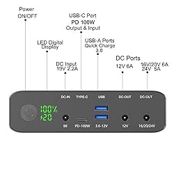 Krisdonia 100W USB-C PD Power Bank, 64000mAh