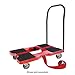 SNAP-LOC, Heavy Duty Moving Dolly 4 Wheels, 1,500 lb with Panel Bars, 4 Inch Casters, Dollies for Moving Cargo, E Strap Attachment Included, Red