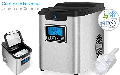 KESSER® Eiswürfelbereiter | Eiswürfelmaschine Edelstahl | 150W Ice Maker | 12 kg 24 h | 3 Würfelgrößen | Zubereitung in… – Bild 8