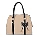 Handbag Shoulder Bag Hot Womens Vintage Messenger Tote with Bow (Beige-A)