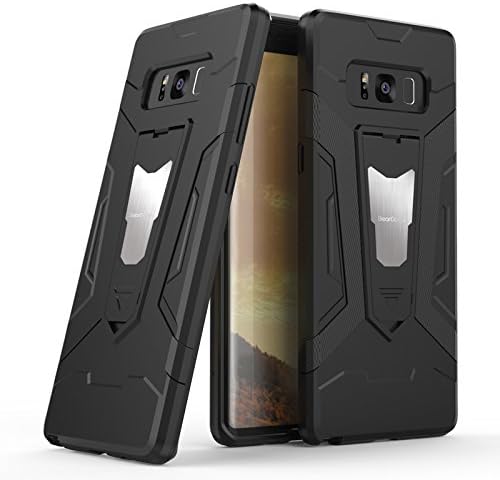 Galaxy Note 8 Case, KoolBands Durable Slim Light Weight Hard Back Shock-absorbing Rigid Back Cover Protective Case With Kickstand Protection Cover for Samsung Galaxy Note 8 2017 Phone (Black)
