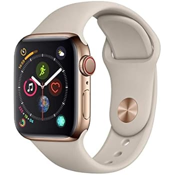 Apple Watch Series 4 (GPS + Cellular) 40mm Stainless Steel Smartwatch (Renewed)