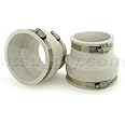 6" X 4" Flexible PVC Coupling for 6" Fan Mounting - White, 2-Pack