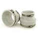 6" X 4" Flexible PVC Coupling for 6" Fan Mounting - White, 2-Pack