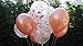 Rose Gold Confetti Balloons 18 inch Set | 10 Pack Large Rose Gold Foil and Light Pink Paper Filled | Birthdays, Weddings, Showers, Engagements, Parties, Special Events - by Avant Balloons