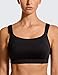 SYROKAN Front Adjustable Sports Bras for Women High Impact Wirefree Comfort No Bounce Support Workout Running Bra Black 38D