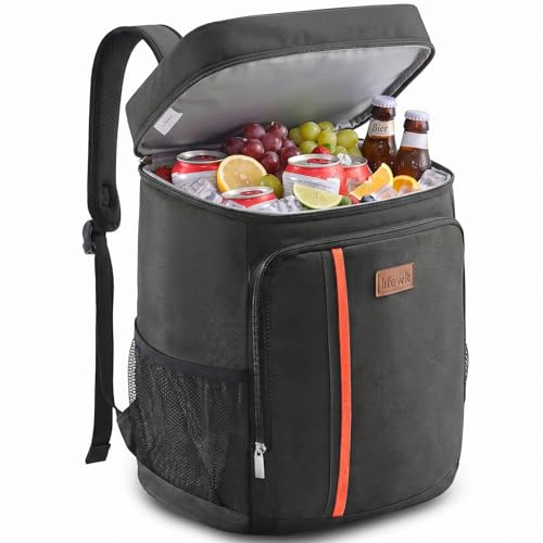 Lifewit 30L 36 Dosen Kühlrucksack, Auslaufsichere Kühltasche Rucksack, wasserdichte Isolierte Lunchtasche für Männer, Frauen, Arbeit, Picknicks, Stran