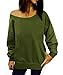 Dutebare Women Off Shoulder Sweatshirt Slouchy Shirt Long Sleeve Pullover Tops