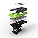 Zizo BOLT Series compatible with iPhone 8 Case Military Grade Drop Tested with Tempered Glass Screen Protector, Holster iPhone 7 case NEON GREEN