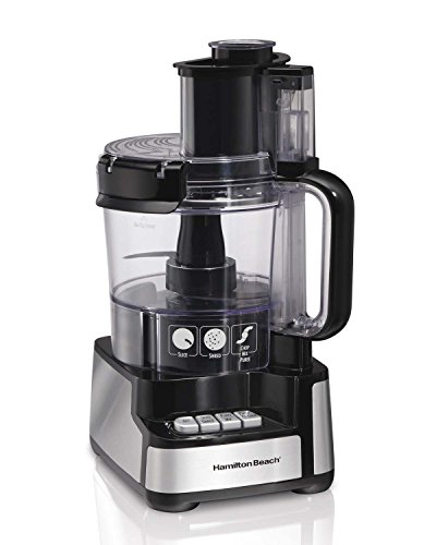 New Hamilton Beach 70725 12-Cup Stack and Snap Food Processor Powerful 450 Watt
