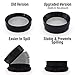 Kozo Grinders [Upgraded Version] Herb Grinder. Large 4 Piece, 2.5 Inch Black Aluminium (Black)