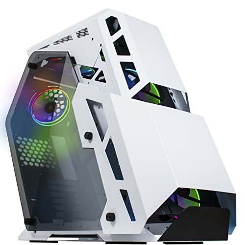 KEDIERS PC Case ATX Tower Tempered Glass Gaming Computer Case with 9