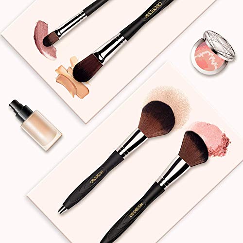 KISSBOBO Makeup Brushes for Powder Concealer Eyeshadow Blending Blush Eyebrow Foundation (7 Pcs)