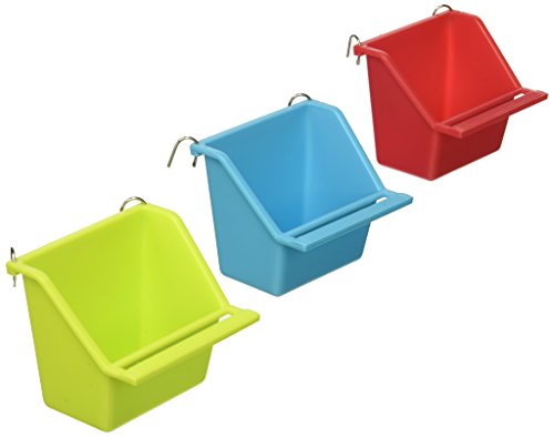 Prevue Pet Products BPV1264  Birdie Basics Perch Cup with Display Box, 4-Ounce, Colors Vary  , Pack of 12