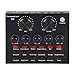 fosa Audio Mixer USB External Sound Card Headset Microphone Live Sound Card Karaoke for Mobile Computer PC Single Earphone, Audio Card for Live Recording Home KTV Voice Chat