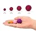 Glaciart One Felted Pom Poms, Wool Balls (240 Pcs) 4 Sizes: 1 cm, 1.5 cm, 2 cm & 2.5 cm, Handmade Felted 60 Color (Red, Pink, Blue, Yellow, Black, Pastel & More), Bulk Small Puff for Felting & Garland