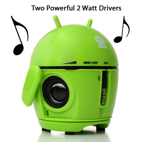 GOgroove PALBOT Mini Lautsprecher / Nachtlicht für Kinder, für Smartphones von Apple & Android, PC's, Laptops & Tablets, Grün - Thumbnail 5