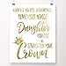 Whenever You Feel Overwhelmed, Remember Whose Daughter You Are and Straighten Your Crown | Gifts for Teenage Girls | Room Decor for Teen Girls | 8x10 UNFRAMED Gold Foil Art Print | Inspirational Gift primary