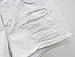 chouyatou Women's Perfectly Fit 5-Pockets Ripped Denim Jean Shorts (L-US 12, White)