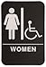 Women Restroom Sign Black/White - ADA Compliant (1)