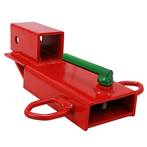 NIXFACE 2" Insert Clamp On Forklift Hitch Receiver Pallet Fork Trailer Towing Adapter W/Chain - Thumbnail 4