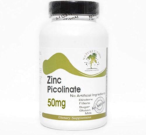 Zinc Picolinate 50mg ~ 100 Capsules - No Additives ~ Naturetition Supplements