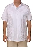 Squish Cuban Style Guayabera Shirt / White - Large