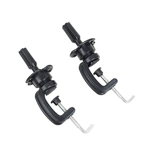 Wig Mannequin Head Stand, wig head stand,Cosmetology Manikin Holding Clamp/Stand 2 packs (black)