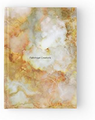 Gold Rippled Marble Hard Cover Journal, Book, Diary, You Choose Paper Style (Ruled (lined) Paper)