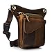 Hebetag Vintage Leather Waist Pack Drop Leg Bag for Men Women Belt Bumbag Multi-Purpose Motorcycle Bike Outdoor Sports Tactical Cycling Riding Hiking Camping