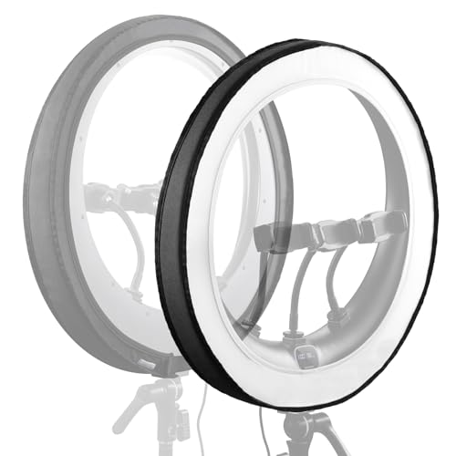 NEEWER Professional Ring Light Diffuser for RP18H/RP19H 19 inches Ring Light, No Light Leakage with Black Cover Collapsible Photography Video Light Softbox Diffuser Sock for Video Recording, NS006