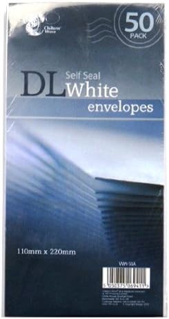 DL 100 Self Seal White Envelopes/2 Pks 50