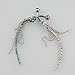 TOOPOOT 2PC Crystal Rhinestone Flower Dangle Navel Belly Ring Bar Piercing