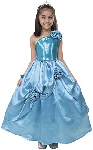 Samsara Couture Baby-Girl's Elsa Dress Sequins and Satin Frozen Dress