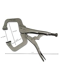 ION TOOL   Alicates de bloqueo con abrazadera C de 11.0 in, tamaño grande, almohadillas giratorias