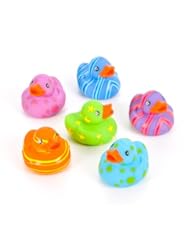 Toy: Rin 12 Colorful Pattern Rubber Ducky Party Favors by RIN - RIN