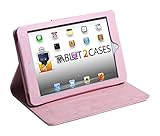 Hello Kitty Themed Apple iPad Mini Folio with "Kitty Says I Love You" in Pink (leather inner holding frame, 4x angle stand)