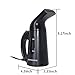 Dernord Mini Steamer Garment Steamer Fast Heat-up 140ml Capacity Wrinkle Remover Perfect Home Handheld Clothes Iron Plancha De Ropa,Black