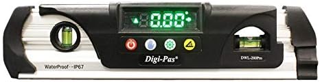 Digi-Pas DWL280PRO Waterproof IP67 Digital Torpedo Level and Protractor, Magnet,